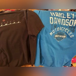 Harley-Davidson bundle t-shirts (2) men’s large one blue one black